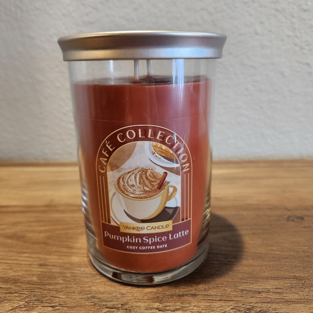 Yankee Candle Pumpkin Spice Latte 20oz 2-Wick **New **Price Firm**